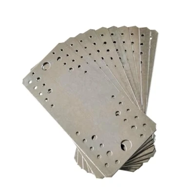 Immagine di OMIDEAS 10 x Piastra di giunzione piana (210 90 2) fissaggio, Connettore per legno, Lastrina piatta, montaggio multi foro zincata in acciaio