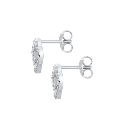 Immagine di Elli Orecchini Donne a perno Portafortuna forma di trifoglio con zirconi in argento sterlino 925