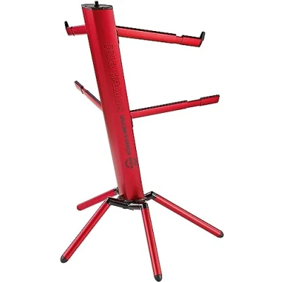 Immagine di K&amp;M 18860 base per tastiera Spider Pro rosso 4 bracci d&#039;appoggio 2 strumenti, a colonna inclinata, raccordo filettato