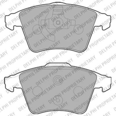 Immagine di DELPHI LP2224 Kit pastiglie freno Non predisposto per contatto segnalazione usura con lamierino anticigolío senza accessori