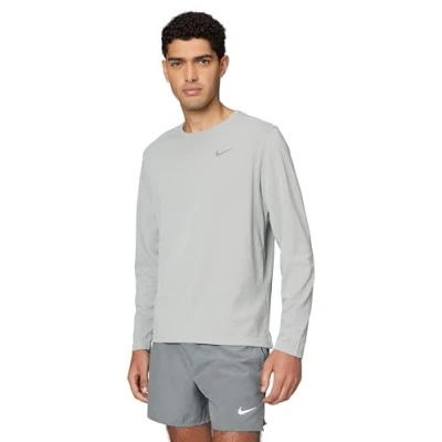 Immagine di Nike Performance Miler Maglietta a manica lunga, Uomo, Taglia: Small, grey fog particle heather