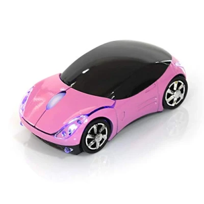 Immagine di Kafuty Mouse Ottico senza Fili Bluetooth 2.4GHz Alta Precisione 1600 DPI per Ufficio Design Ergonomico (Batteria Non Inclusa)(Rosa)