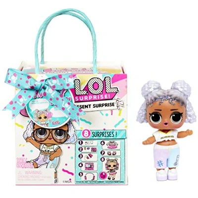 Immagine di L.O.L. Surprise! LOL Tema Compleanno con 8 sorprese Effetti di Cambio Colore e Accessori Present Surprise Serie 3 Bambole da Collezione per Bambini dai Anni, 576396C3BULK