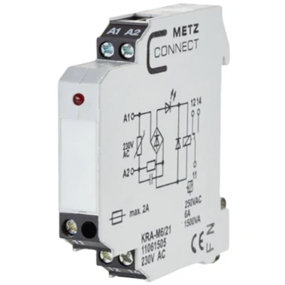 Immagine di Modulo daccoppiamento; 230 V/AC (max) 1 scambio Metz Connect 11061505 pz.