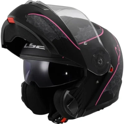 Immagine di LS2, Casco Moto Modulare STROBE II LUX Matt Black Pink, L