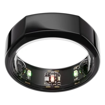 Immagine di Oura Ring Gen3 Heritage Misura 10, Black Monitora sonno, frequenza cardiaca e fitness Batteria fino a 7 giorni Compatibile con iOS/Android Provalo il kit di misurazione