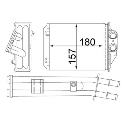 Immagine di MAHLE ORIGINAL AH 213 000S Radiatore Riscaldamento FIAT: Panda II Hatchback, 500 Hatchback