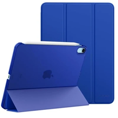 Immagine di MoKo Custodia per iPad Air 6a Gen 11 Pollici M2 2024/ 5a 2022/ 4a 2020, 11&#039;&#039; con Retro Rigido Traslucido, 6/5/4, Blu Klein