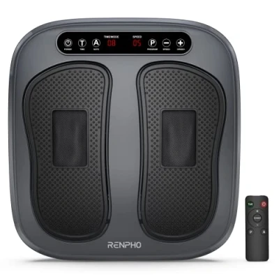 Immagine di RENPHO Massaggiatore per piedi vibrante e rotante, elettrico Shiatsu con digitopressione, Pannello touch, 2 programmi, 3 modalità automatiche