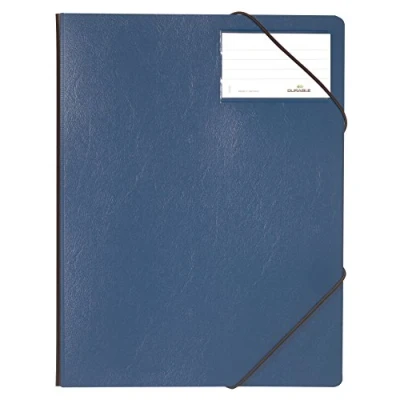 Immagine di Durable 232007 Cartellina Semplice con Elastici Angolari, Capacità 1 150 Fogli, Formato A4, Blu Scuro, Pezzo