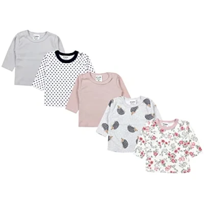 Immagine di TupTam Camicia per Bambina a Maniche Lunghe Pacco da 5, Mix di Colori 3, 92