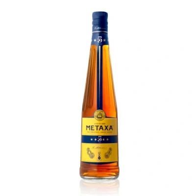 Immagine di Metaxa 5 stelle 70cl Distillato con raffinate note di fiori d&#039;arancio e albicocca. 38% Vol.