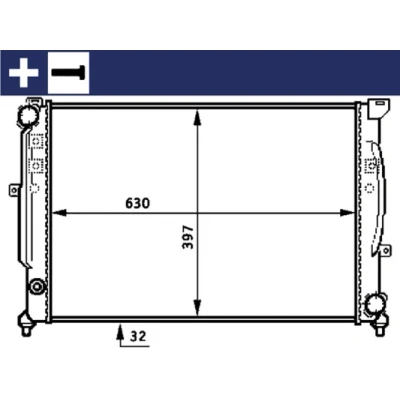 Immagine di MAHLE ORIGINAL CR 423 000S Radiatore motore AUDI: A6 C5 Avant, A4 B5 Sedan, VOLKSWAGEN: Passat GP Variant, Variant