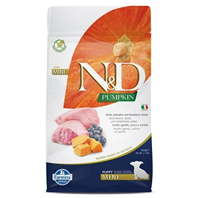 Immagine di Farmina, N&amp;D Pumpkin, Agnello, Zucca e Mirtilli, Cane Puppy Mini, 800gr