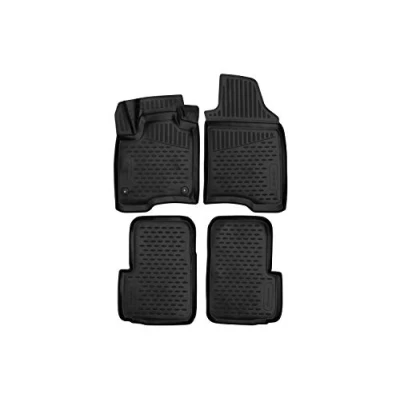 Immagine di Element tappetini in Gomma 3D Premium su Misura Adatti per Fiat Panda, Mk3 (III), 2011 &gt;, 4 Pezzi.