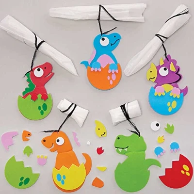 Immagine di Baker Ross FC813 Kit Paracadute Dinosauro Set di 6, Artigianato per Bambini