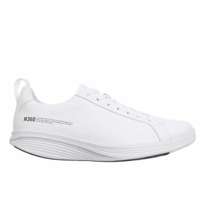 Immagine di MBT M360 E2 Scarpe Sportive da Uomo. Stile Moderno. Passeggio Anatomiche e comode. Calzature fisiologiche di Comfort stabilità con Suola Basculante. Colore Bianco