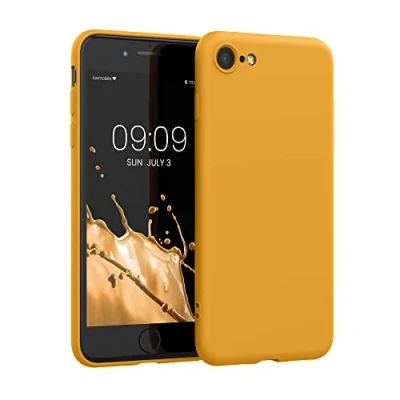 Immagine di kwmobile Custodia Compatibile con Apple iPhone SE (2022) / (2020) 8 7 Cover Back Case per Smartphone in Silicone TPU Protezione Gommata mango
