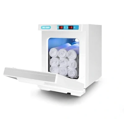 Immagine di EagerMinds Scaldasalviette, 10/23L, asciugamano UV disinfettante, caldo sterilizzatore gabinetto, riscaldamento a 360, 176F, armadietto riscaldante professionale per bellezza, salone,