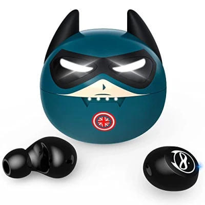 Immagine di auricolari Wireless, Cuffie Bluetooth 5.0 per iPhone Android con microfono IPX5 intrauricolari impermeabili HiFi Stereo Touch Control Bambini Adulti (con 3 in S, M, L)