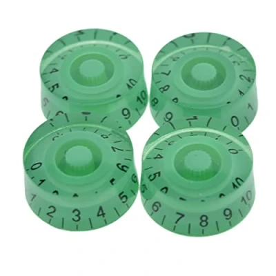 Immagine di Dopro Manopole di controllo per chitarra con numero nero, 4 pezzi, colore: verde