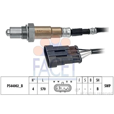 Immagine di FACET 10.8237 Sonda lambda Made in Italy OE Equivalent riscaldato, planare, Filettatura prelubrificata 4 FIAT: 500 Hatchback