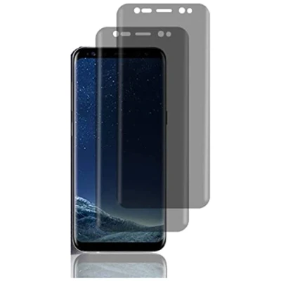 Immagine di Hkess 2 pezzi in Vetro temperato Anti spia con Samsung Galaxy S9 / S8 Spy Pellicola di Protezione Durezza 9H, Privacy Protettiva Schermo 3D Filtro