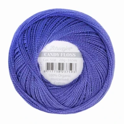 Immagine di Scheepjes Candy Floss 508 Deep Amethyst (165m) Filato di Cotone Mercerizzato Biologico 1x20g