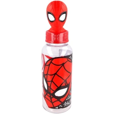 Immagine di Borraccia per bambini Spiderman Marvel bottiglia in tritan con tappo svitabile 3D 560 ml