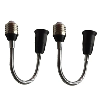 Immagine di DZYDZR 2pcs Portalampada E27 da 39 cm Flessibile Adattatore Prolunga a Collo di Cigno Nero Per Lampadine LED（1,3ft）