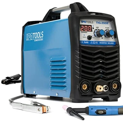 Immagine di IPOTOOLS TIG 200R Saldatrice con IGBT 200A 230V, a elettrodo MMA 3 in 1, portatile, 7 anni di garanzia