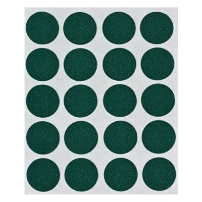 Immagine di haggiy® Flock di feltro in verde, 0,35 mm spessore, diametro. 17 mm, 1 strisce a &#039;20 Pads, autoadesivo