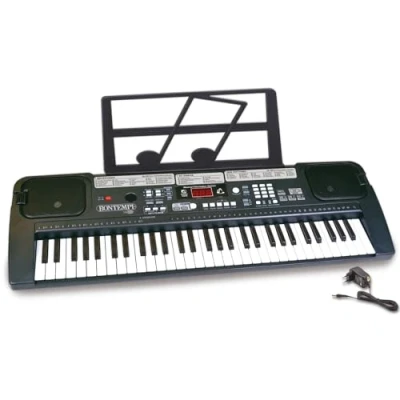 Immagine di Bontempi HarmonyKeys Tastiera Digitale a Passo Medio, 61 Tasti con Connessione USB e adattatore di rete per un&#039;Armonia Perfetta, 700x230x70 mm