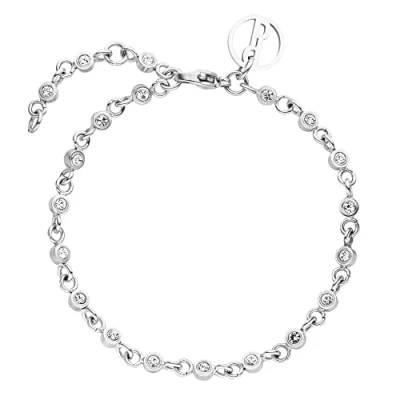 Immagine di Purelei® Polite, bracciale da donna, impermeabile, in Acciaio inox, con pietre preziose, idea regalo per donne, lunghezza regolabile 16 19 cm, centimeters, inossidabile