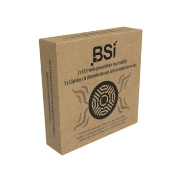 Immagine di BSI Anti Insetti Barriera Spirale alla Citronella Con Scatola di Combuszione in Inox 10 Spirali fino a 60 ore Combustione