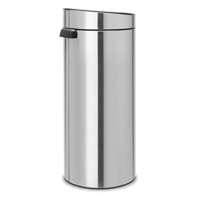 Immagine di brabantia Touch Bin New 11 54 62 Bidone della spazzatura 30 L Acciaio (L x A) 320 295 720 mm Argento 1 pz.