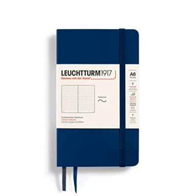Immagine di LEUCHTTURM1917 349304 Taccuini Pocket (A6), Copertina morbida, 123 pagine numerate, Puntini, Blue Mare