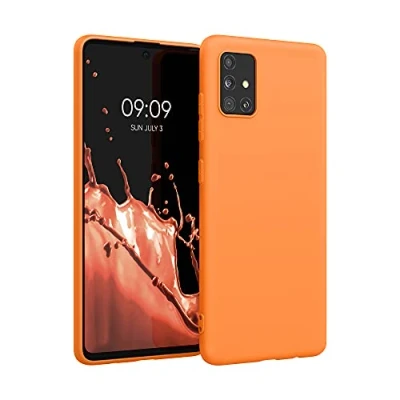 Immagine di kwmobile Custodia Compatibile con Samsung Galaxy A51 Cover Back Case per Smartphone in Silicone TPU Protezione Gommata arancia fruttata