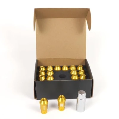 Immagine di OMP SPEED Set 20 Dadi Ruota con Chiave Filettata Metrica M14X1.5 19 di 40MM Colore Giallo Alluminio 7075