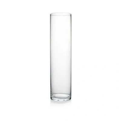 Immagine di WGV Vaso cilindrico, 10,5 cm di larghezza x 30,5 altezza, contenitore floreale, centrotavola in vetro per feste nozze, eventi, decorazione casa, ufficio, trasparente, 1 pezzo