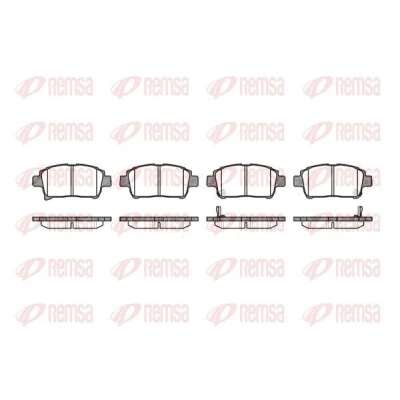 Immagine di REMSA 0971.02 Kit pastiglie freno Assale anteriore Con contatto segnalazione usura TOYOTA: Yaris I Hatchback, Corolla IX Hatchback