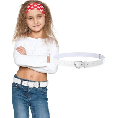 Immagine di Coubeau Cintura Elastica in pelle per Bambini Elasticizzata 3 16 Ragazze e Ragazzi 16&quot; 31,5&quot;