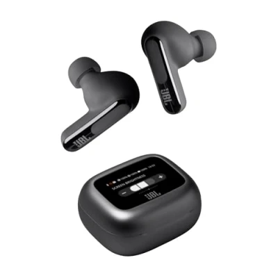 Immagine di JBL Live Beam 3 Cuffie Wireless Bluetooth, 48 Ore di Autonomia, con Cancellazione Adattiva del Rumore e High Resolution Signature Sound, Impermeabili Antipolvere IP55, Inserti Auricolari, Nero