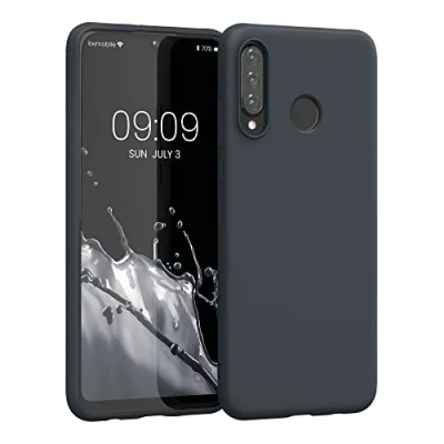 Immagine di kwmobile Custodia Compatibile con Huawei P30 Lite Cover Back Case per Smartphone in Silicone TPU Protezione Gommata blu mirtillo