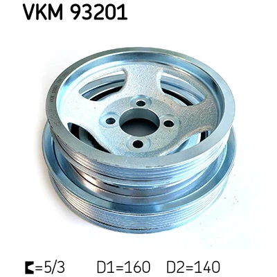 Immagine di SKF VKM 93201 Puleggia Albero Motore 160/140 10 FIAT: Doblo I Cargo, Station Wagon, Punto II Hatchback