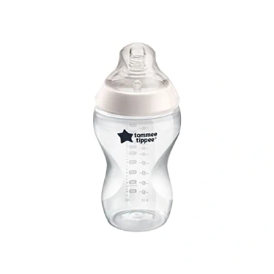 Immagine di Tommee Tippee Biberon Closer to Nature , Tettarella Simile al Seno a Flusso Medio con Valvola Anticolica, 340ml, Confezione da 1, Neutro