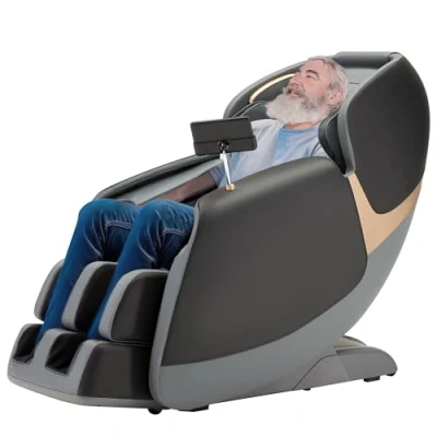 Immagine di ROTAI poltrona massaggiante, corpo intero Zero Gravity SL Trur Shiatsu, massaggiante con riscaldamento, Bluetooth, pedana, massaggio a polpacci (nero)
