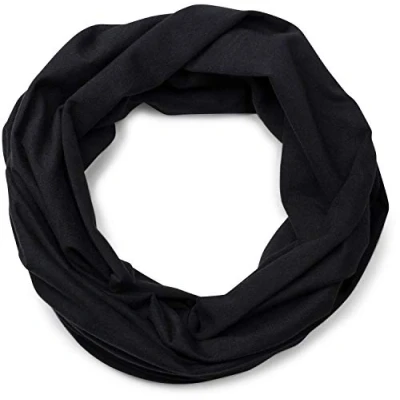 Immagine di styleBREAKER foulard multifunzione in jersey, sciarpa scaldacollo, fascia frontale, per capelli, copricapo, ad anello, unisex 01012037, colore:Nero