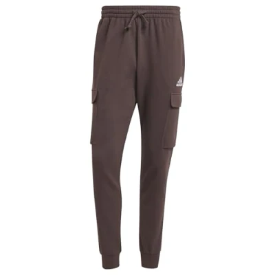 Immagine di adidas Uomo Essentials Fleece Regular Tapered Cargo Pants, Shadow Brown, XL Short