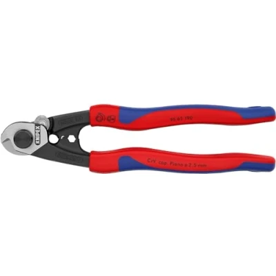 Immagine di Cesoia per funi, Cavi e trefoli d&#039;acciaio Adatto (isolamento) in alluminio rame, Fili singoli multipli, media durezza 7 mm 10 mm² Knipex